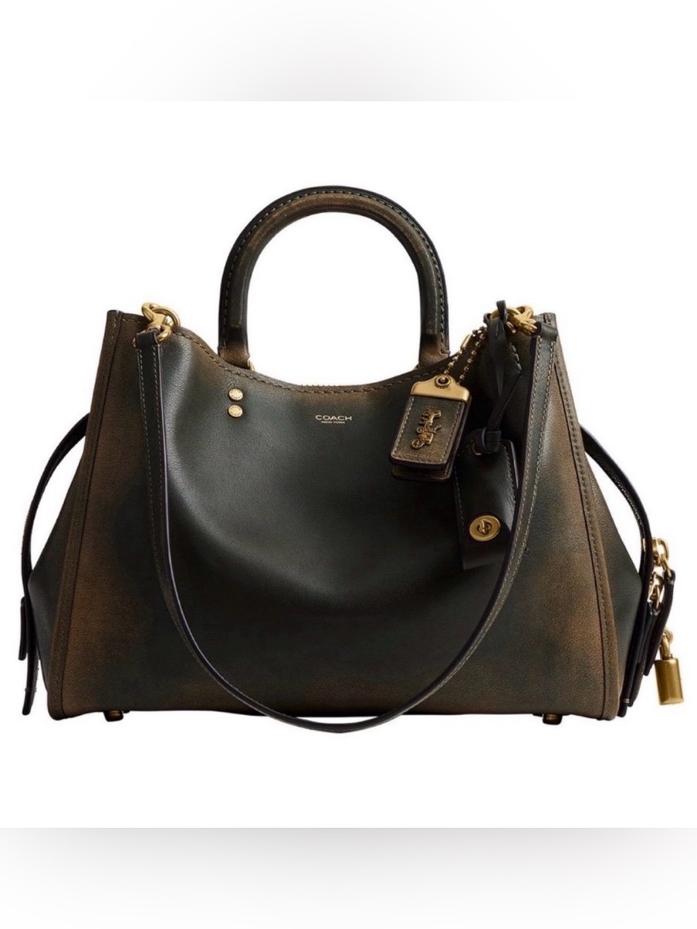 Coach Rogue 31 Green in Loved Leather NWT SOLD OUT